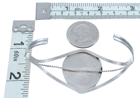 Navajo Turquoise Bear Paw Sterling Silver Bracelet AX121713