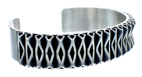 Native American Navajo Sterling Silver Cuff Bracelet JX121793