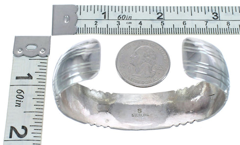 Native American Navajo Coral Sterling Silver Cuff Bracelet JX121768