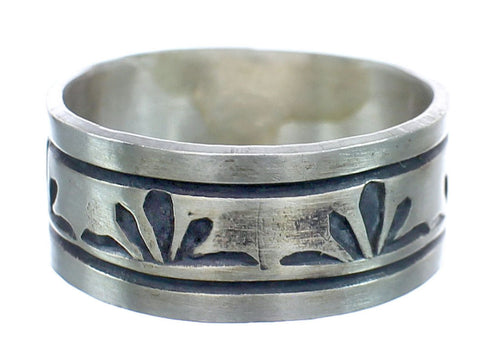 Navajo Authentic Sterling Silver Band Ring Size 9-1/4 AX121972