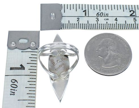 Multicolor Inlay Authentic Sterling Silver Ring Size 6-3/4 JX122153