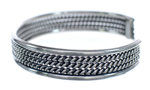 Authentic Sterling Silver Native American Cuff Bracelet AX122658