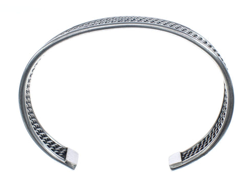 Authentic Sterling Silver Native American Cuff Bracelet AX122658