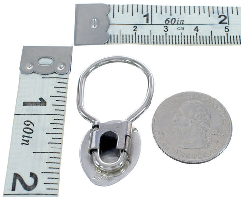 Navajo Bear Paw Turquoise Sterling Silver Key Chain AX122718