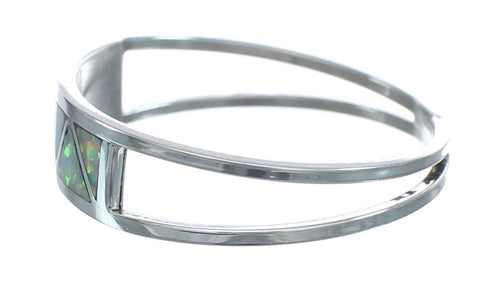 Native American Zuni Authentic Sterling Silver Opal Ring Size 9-1/4 JX122467