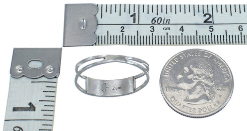 Native American Zuni Authentic Sterling Silver Opal Ring Size 8-1/2 JX122471