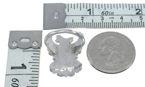 Multicolor Thunderbird Sterling Silver Zuni Ring Size 6 JX122320