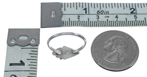 Native American Blue Opal Sterling Silver Ring Size 6 JX122537