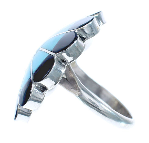 Native American Sunface Multicolor Inlay Ring Size 6-1/4 JX122456