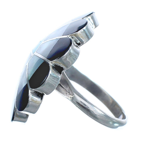 Native American Sunface Multicolor Inlay Ring Size 6-1/2 JX122459