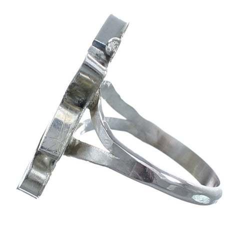 Thunderbird Zuni Multicolor And Sterling Silver Ring Size 7-1/2 AX122519