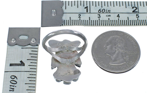 Thunderbird Zuni Multicolor And Sterling Silver Ring Size 7-1/2 AX122519