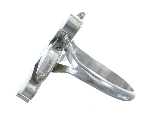 Thunderbird Zuni Multicolor And Sterling Silver Ring Size 7-1/4 AX122530