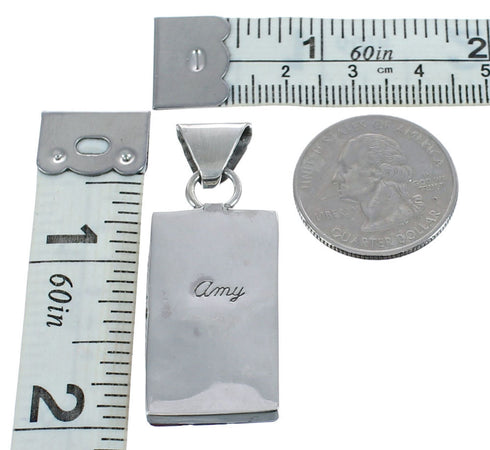 Native American Oyster Shell Genuine Sterling Silver Pendant JX122797