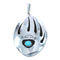 Native American Navajo Bear Paw Sterling Silver Turquoise Pendant NN20487