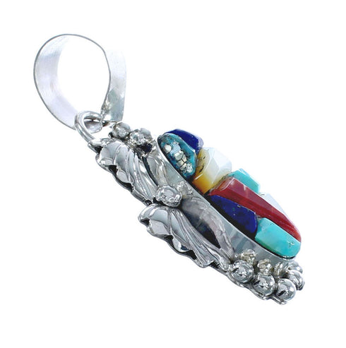 Native American Navajo Multicolor Multistone Pendant JX122769