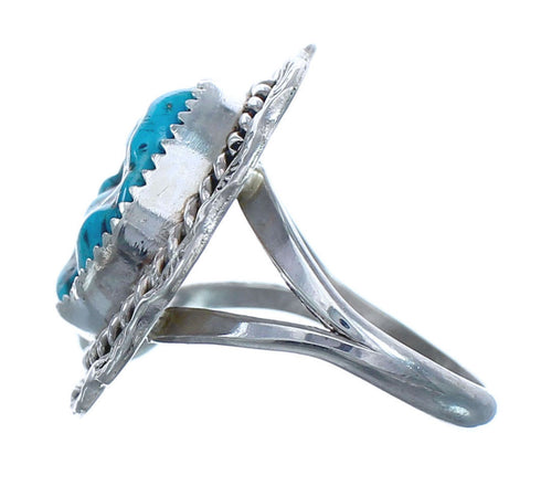 Navajo Turquoise Sterling Silver Ring Size 8-1/4 AX123111