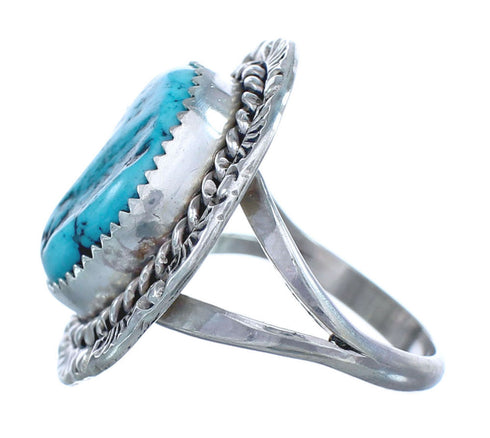 Navajo Turquoise Sterling Silver Ring Size 7-1/2 AX123120