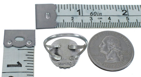 Turquoise Navajo Genuine Sterling Silver Ring Size 7-1/2 AX123146