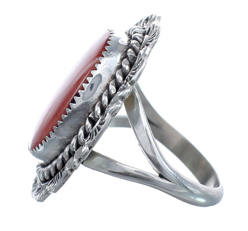 Native American Oyster Shell Genuine Sterling Silver Ring Size 10-1/4 AX123341