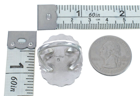 Native American Oyster Shell Genuine Sterling Silver Ring Size 10-1/4 AX123341