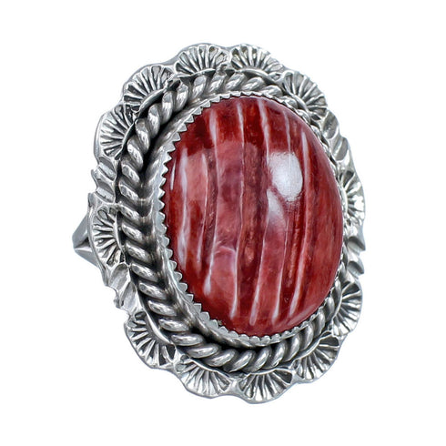 Native American Oyster Shell Genuine Sterling Silver Ring Size 8-1/4 AX123343