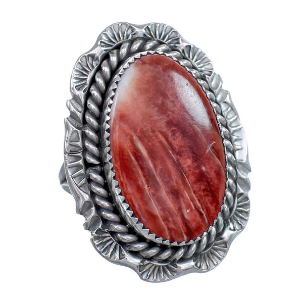 Native American Oyster Shell Genuine Sterling Silver Ring Size 8-1/2 AX123344