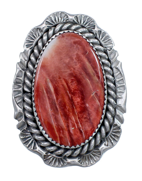 Native American Oyster Shell Genuine Sterling Silver Ring Size 8-1/2 AX123344