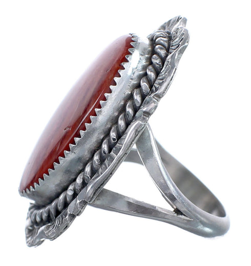 Native American Oyster Shell Genuine Sterling Silver Ring Size 8-1/2 AX123344