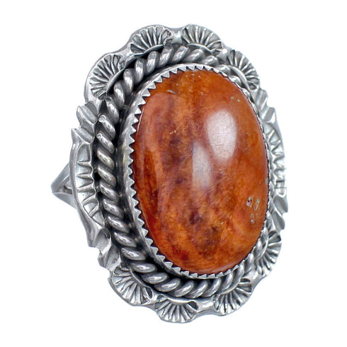 Native American Oyster Shell Genuine Sterling Silver Ring Size 8-1/4 AX123345