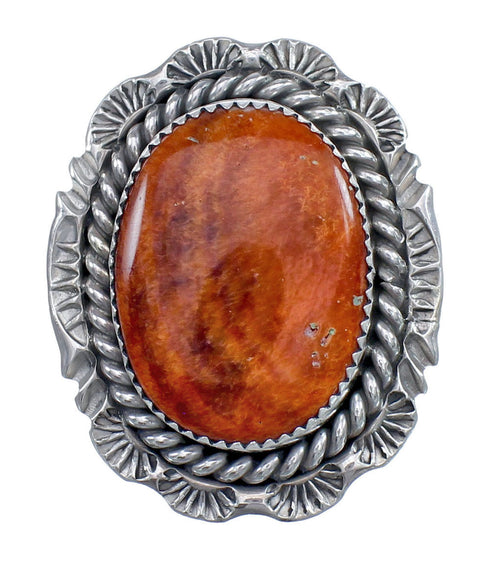 Native American Oyster Shell Genuine Sterling Silver Ring Size 8-1/4 AX123345