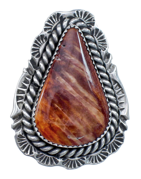 Native American Oyster Shell Genuine Sterling Silver Ring Size 8-1/4 AX123347