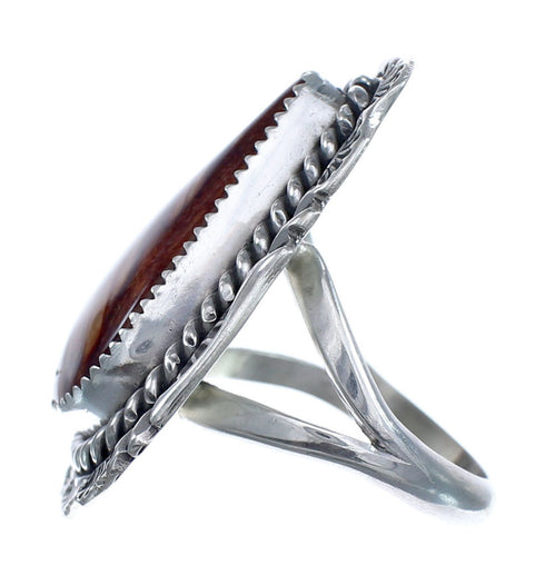 Native American Oyster Shell Genuine Sterling Silver Ring Size 8-1/4 AX123347