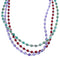 American Indian 3-Strand Multicolor Silver Bead Necklace AX123385