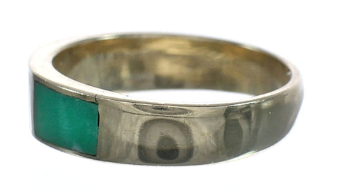 Multicolor Sterling Silver 14K Gold Navajo Ring Size 7-1/2 AX123626