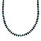 Kingman Turquoise Native American Bead And Silver Necklace JX123460