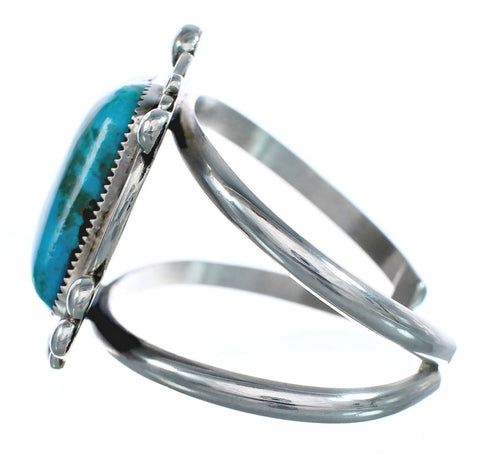Navajo Sterling Silver Turquoise Jewelry Cuff Bracelet AX123794
