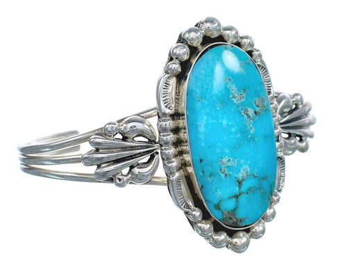 Authentic Sterling Silver Navajo Turquoise Cuff Bracelet AX123818