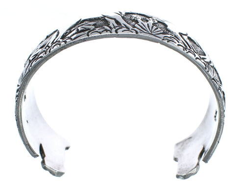 Native American Navajo Sterling Silver Horse Cuff Bracelet JX123850