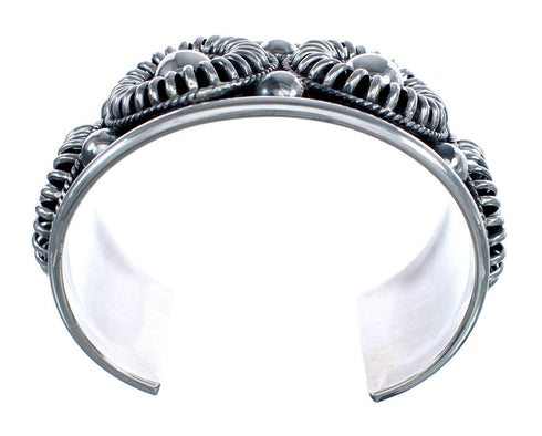 Navajo Authentic Sterling Silver Cuff Bracelet JX123798