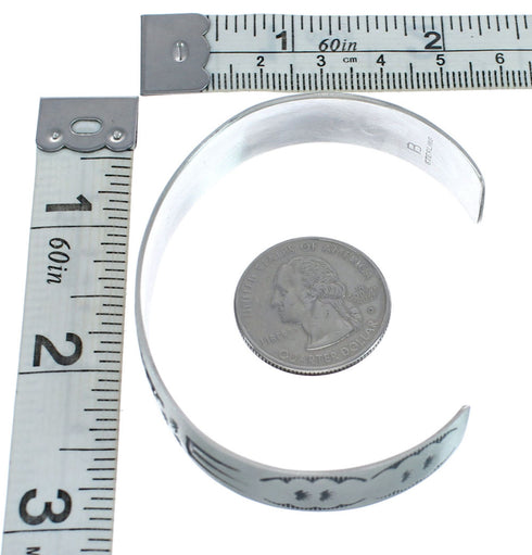 Native American Navajo Sterling Silver Cuff Bracelet JX123802