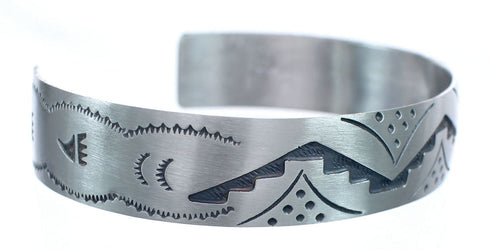 Native American Navajo Sterling Silver Cuff Bracelet JX123807