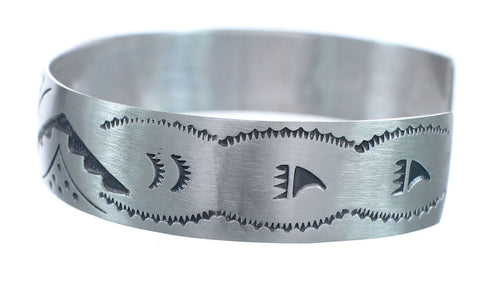 Native American Navajo Sterling Silver Cuff Bracelet JX123807