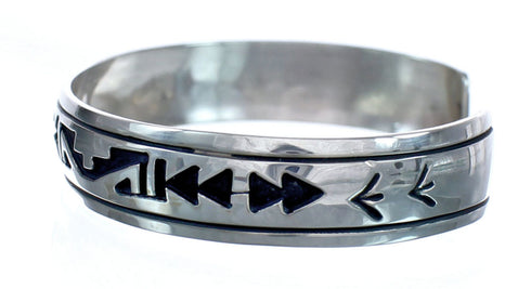 Authentic Sterling Silver Navajo Cuff Bracelet JX123844