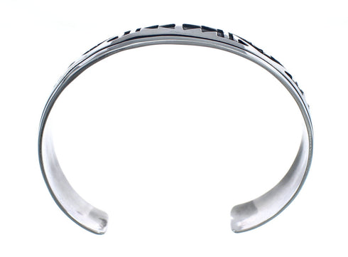 Authentic Sterling Silver Navajo Cuff Bracelet JX123844