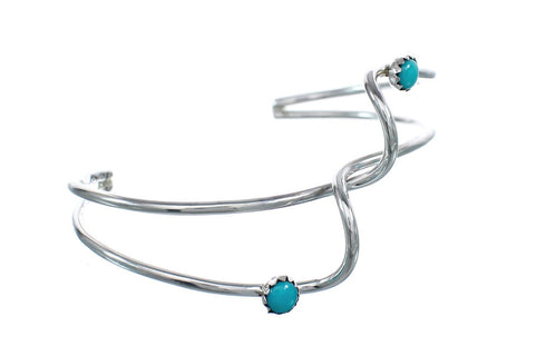 Turquoise And Genuine Sterling Silver Baby Cuff Bracelet AX123900