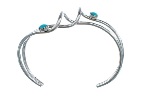 Turquoise And Genuine Sterling Silver Baby Cuff Bracelet AX123900