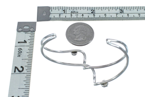 Turquoise And Genuine Sterling Silver Baby Cuff Bracelet AX123900