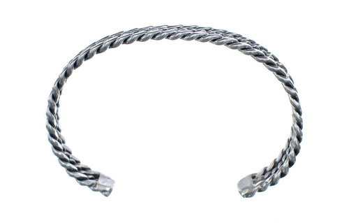 Native American Navajo Genuine Sterling Silver Cuff Bracelet JX123920