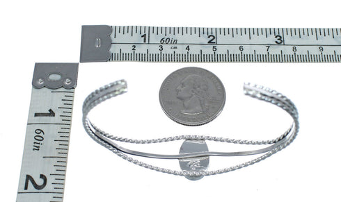 Blue Opal Sterling Silver Native American Cuff Bracelet JX123918